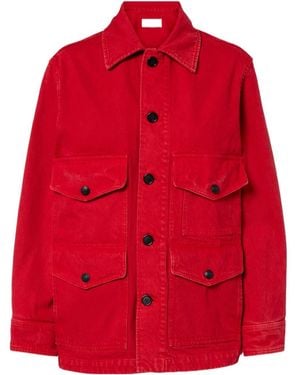 Nili Lotan Leroy Cotton Canvas Jacket - Red
