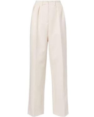 Magda Butrym Silk Wool Wide-Leg Trousers - White