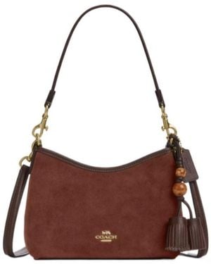 COACH Laurel Small Shoulder Bag With Tassels - Brown