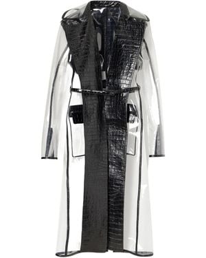 Tom Ford Croc-Effect Leather-Trimmed Tpu Coat - Black