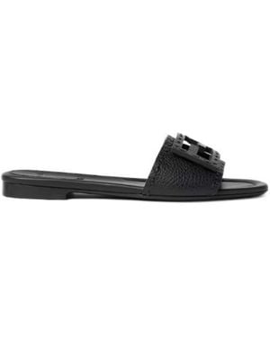 Fendi Baguette Ff Slip-On Slides - Black