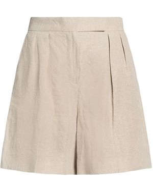 Max Mara Solid Color Shorts - Natural