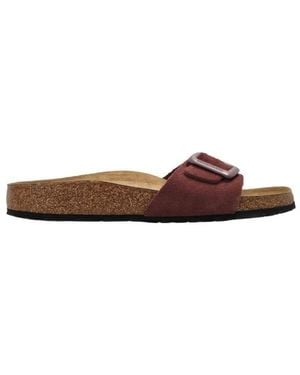 Birkenstock Madrid Buckle Slides - Brown