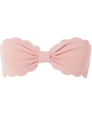 Marysia Swim Antibes Recycled-Seersucker Bikini Top - Pink