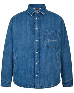 Jacquemus Long-Sleeved Denim Shirt - Blue