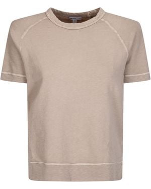 James Perse Short-Sleeve Raglan Sweatshirt - Natural