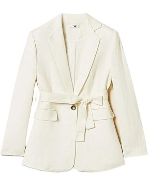 Twinset Belted Blazer - White