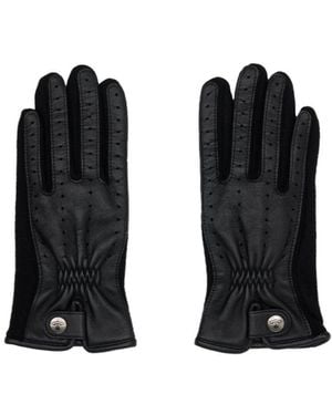 Vivienne Westwood Orb Engraved Gloves - Black