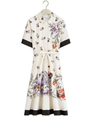 Dior Mid-Length Belted Shirtdress - White