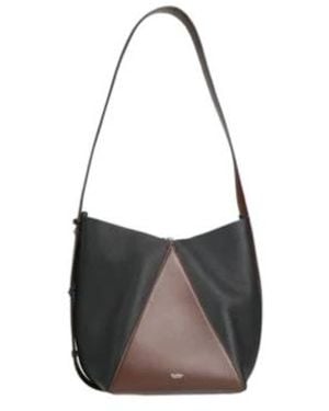 Max Mara Two-Tone Shoulder Bags - Black