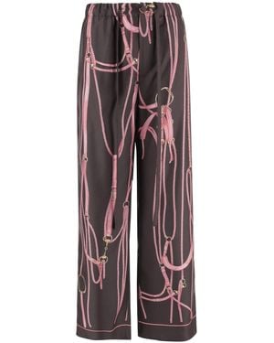 Gucci Printed Detailed Straight-Leg Pants - Multicolor