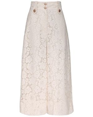 Zimmermann Luna Lace Trousers - Natural