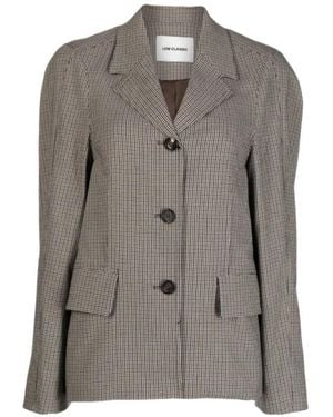 Low Classic Oversized Check Blazer - Gray