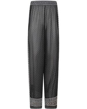 Ermanno Scervino Printed Wide-Leg Trousers - Grey