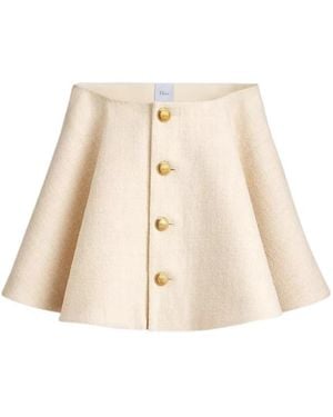 Dior Flared Miniskirt - Natural