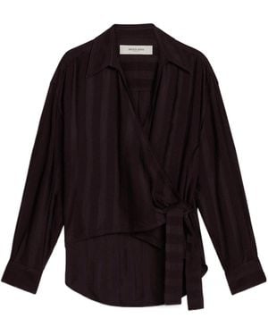 Golden Goose Wrap Striped Shirt - Blue