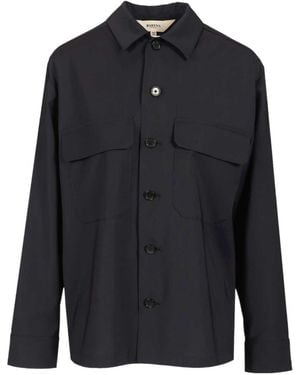 Barena Marinelli Long Sleeved Overshirt - Blue