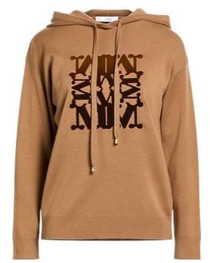 Max Mara Wool Hooded Knit Jumper - Brown