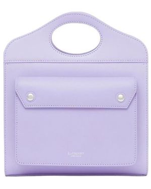 Burberry Mini Leather Pocket Bag - Purple