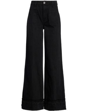 Rag & Bone Plain Colour Wide-Leg Jeans - Black