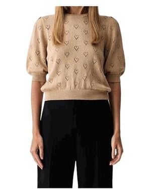 Twinset Sweater With Heart Pattern - Black