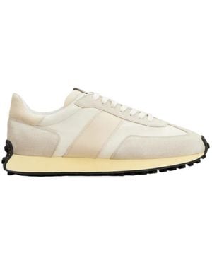 Tod's Panelled Lace-Up Trainers - White