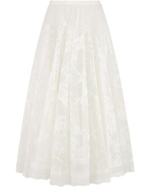 Dior Mid-Length Flared Skirt - White
