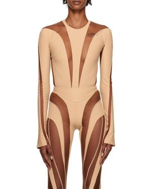 Mugler Illusion Jumpsuit - Pink