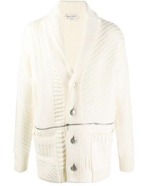 McQueen Paneled Cardigan - White