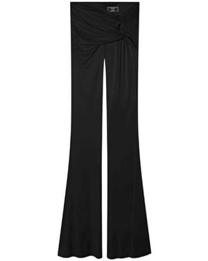 Versace X Dua Lipa Knotted Flared Trousers - Black