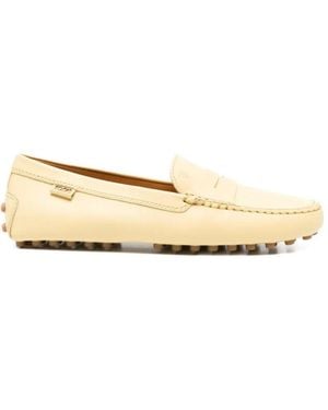 Tod's Penny-Strap Leather Loafers - Natural