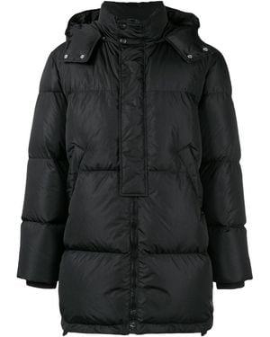 MSGM Logo Printed Down Jacket - Black