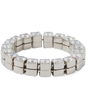 Jil Sander Crystal-Set Bracelet - White