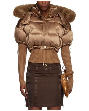 KNWLS Mabel Short Padded Jacket - Brown