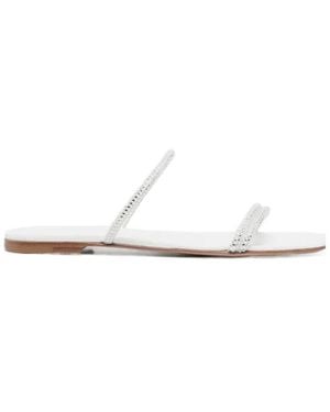 Gianvito Rossi Cannes Leather Sandals - White