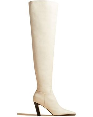 KHAITE The Marfa 85Mm Leather Boots - White