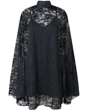 Pinko Long-Sleeved Mini Lace Dress - Black