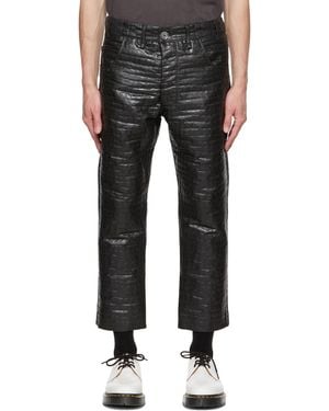 Song For The Mute Logo Sewn Casual Pants - Black