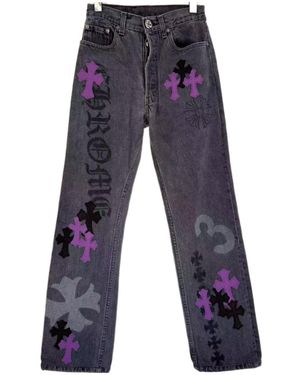 Chrome Hearts Belt Loop Jeans - Blue