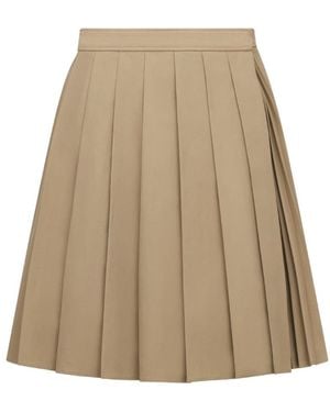 Dior Pleated Short Skirt - Natural