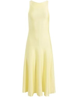 KHAITE Sleeveless Dress With Boat Collar - Yellow