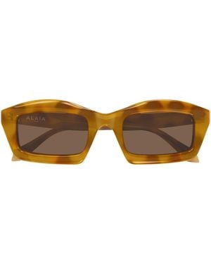 Alaïa Alaïa Rectangular Acetate Sunglasses - Multicolour