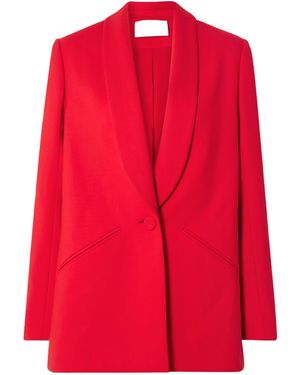 Carolina Herrera Wool Blend Suit Jacket - Red