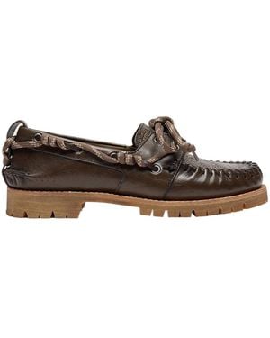 Golden Goose Cruise Floral-Embossed Loafers - Brown
