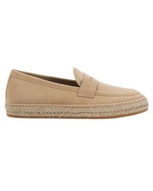 Giorgio Armani Minimalist Classic Loafers - Natural