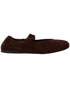 Miu Miu Ruches Ballerina Pumps - Brown