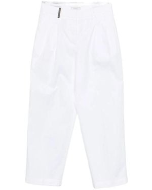 Peserico Pleated-Details Pants - White