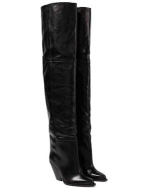 Isabel Marant Knee-High Leather Boots - Black