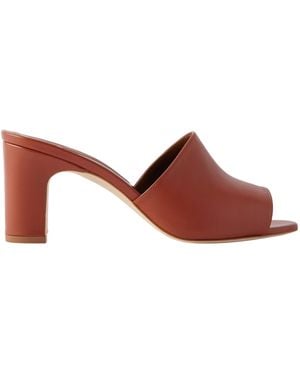 Manolo Blahnik Leather Mules - Brown