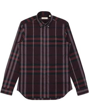 Burberry Plaid Shirt - Purple